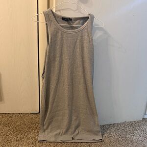 Forever 21 Light Gray Ribbed Tank Dress